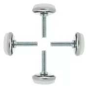 M6 x 25 x 30mm Leveling Feet Adjustable Leveler for Desk Chair Machine Leg 4pcs