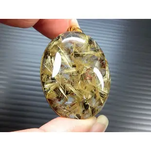 [Disk水晶][頂級收藏品]黃金板鈦晶墜(正18K金鑲框)AC-69(高39寬31厚12mm重24克)