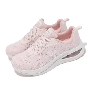 【SKECHERS】休閒鞋 Skech-Air Meta 女鞋 粉 白 氣墊 避震 微厚底 記憶鞋墊 運動鞋(150131-ROS)