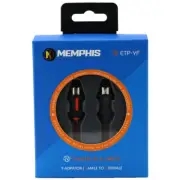 Memphis Audio ETP-YF 1 Male Plug to 2 Female Jacks Y-Adapter Cable RCA Wire NEW
