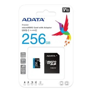 附發票 ADATA 威剛 256G 128G 64G microSDXC UHS-I (A1) 記憶卡 小米監視器 可用