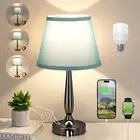 Touch Bedside Lamp for Bedroom with USB C Port, Small Touch Table Lamp with 2 US