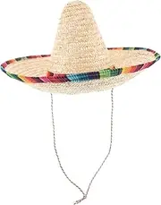 [ROMISBABA] Carnival Hat Dress Costumes Headband Ornaments for Head Bands Taco Costume Mini Sombrero Hats Cat Cowboy Hat Sombreros Sombrero Costume Mini Hat Straw Beige