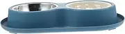 Happyyami Slow Feeder Cat Bowl Double Bowls with Non Slip Base for Healthy Eating Pet Food Dish for Cats and Kittens Easy to Clean Design for All Pets