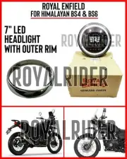 Royal Enfield Himalayan BS4 & BS6 7'' LED Headlight with Outer Rim
