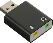 Gatuida 7.1 USB Stereo Audio Adapter External Sound Card Headphone Microphone Support Small and Portable No Driver Needed