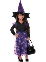 Light Up Purple Witch Girls Halloween Costume