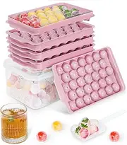 Optish 3 Pack Ice Trays for Freezer, 99 PCS Ice Cube Tray with Lid and Bin, Round Ice Cube Trays for Freezer, Circle Ice Cube Tray for Chilling Drinks