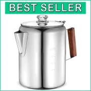 Portable 12-Cup Percolator Coffee Maker - Enjoy Rich Flavor Anywhere, Anytime