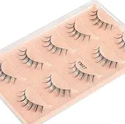Manga Lashes False Eyelashes Look Like Individual Clusters Fluffy Faux Mink Lashes Natural Look 5 Pairs False Lashes (ATM27)