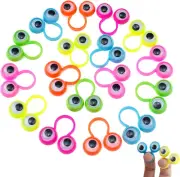 100 PCS Eye Finger Puppets Toys Set, Wiggly Eyeball Finger Puppet Eye on Rings f