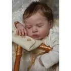 19in Reborn Doll Loulou Sleeping Newborn Dolls Cloth Body Vinyl 3D Skin Painted