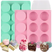 Cake Puck Mold Set 2 Different Sizes, 3 Pack Cake Puck Mold with 2 Scraper, Oreo