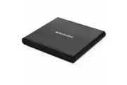 Verbatim DVD-Writer - External - 1 - DVD RW Support/24x CD Rewrite/8x DVD Rewrite - M-DISC Ready - Double-layer Media Supported - USB