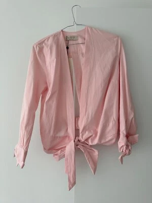 Bec & Bridge Size 6 pink Auguste tie front shirt