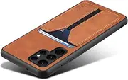Kowauri Case for Samsung Galaxy S23 Ultra,PU Leather Wallet Case with Credit Card Slot Holder Ultra Slim Protector Case for Samsung Galaxy S23 Ultra (Brown)