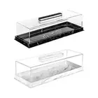 Bakery Display Case Dessert Display Plate with Clear Lid Rectangular Cake Stand