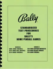 BALLY EVEL KNIEVEL TEST PROCEDURES FOR BALLY'S HOME MODEL PINBALL GAMES - NEW!