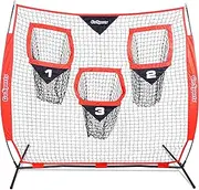 GoSports Football Trainer Throwing Net | Choose Between 8' x 8' or 6' x 6' Nets | Improve QB Throwing Accuracy - Includes Foldable Bow Frame and Portable Carry Case