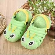 [TYUXINSD] Beautiful Slide Sandals Non-Slip Home Girl Toddler Slippers Soft Bottom Durable Boys Water Shoes Shower Lightweight Caterpillar 1-5 Years Old(Size:15cm,Color:Blue) (Color : Green, Size : 15cm)