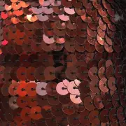 Bronze Metallic Sequin Trim 6mm 1/4" wide stitched, strung by the yard 15'