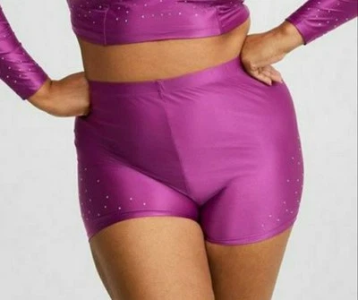 Torrid Shiny Purple Glazed Scattered Rhinestone Shortie Panty Plus Size 3X 22/24