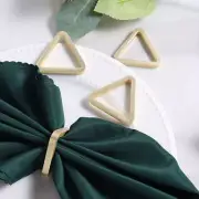 6/12Pcs Stainless Steel Napkin Rings Triangle Restaurant Hotel Serviette Buckle