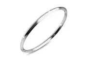 Solid 925 Sterling Silver Bangle of Simplicity