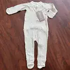 NWT Goumi Kids Gridlock Footie SZ 3-6 mo Jumpsuit Bamboo Baby Sleeper Zippy