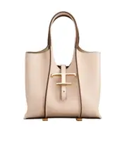 Tod's T Timeless Logo Plaque Tote Bag One size pink