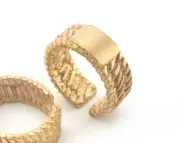 Band Ring Adjustable Raw brass (18mm 8US inner size) 3751