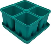 Silicone Seed Starting Trays, Seed Starting Trays, Seed Starter Kit, Seed Starting Trays Reusable, Soft Silicone Garden Seedling Pots Sea Green Portable Trays for Greenhouse & Gardens