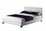 Istyle Prada King Single Bed Frame Pu Leather White