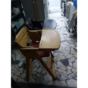 實木兒童餐椅 木製餐椅 折疊餐椅 兒童餐椅 兒童高腳椅 寶寶餐椅二手自取價NT$800
