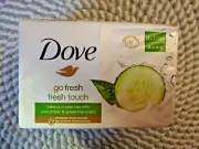 DOVE~FRESH TOUCH~~CUCUMBER & GREEN TEA~~BEAUTY CREAM BAR 3.5 OZ X 4 BARS NIP