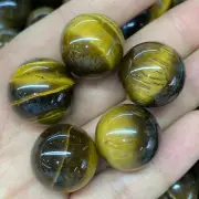 2.2LB Natural Tiger's eye Quartz Sphere Quartz Crystal Ball Reiki Healing 80pc+