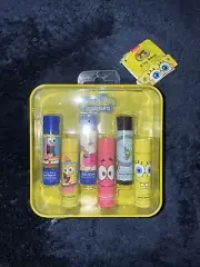 Spongebob Squarepants - 6 Flavored Lip Balm Set - In Collectible Spongebob Tin