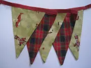 Bunting/flags Fabric Antique Toys REDUCED PRICE Gift Party Shower nursery