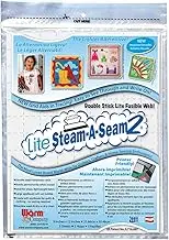 Warm Company Steam-A-Seam 5417 Lite 2 Double Stick Fusible Web 9"X12" Sheets 5/Pkg, 9x12