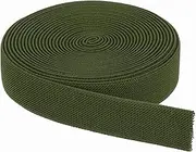 uxcell Elastic Bands for Sewing 2.5cm x 4.6m Olive Green Knit Elastic Spool High Elasticity for Wigs, Waistband, Pants, Craft DIY Projects