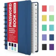 Small Password Notebook with Alphabetical Tabs Spiral Bound Password Keeper