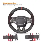 Custom Mesh Alcantara Steering Wheel Cover for Dodge Challenger Charger Durango