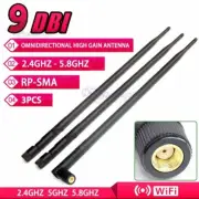 3 9dBi High Gain WiFi Antennas RP-SMA for Linksys Asus TP-Link D-Link Router