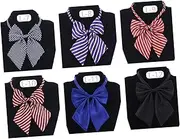 [Minkissy] 2pcs Adjustable Red and Bow Tie for Graduation Stylish Unisex Graduation Accessory Photo Prop for Students and Professionals