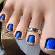 Sterling Silver Triple Band Star Toe Ring