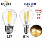 E27 E14 G45 LED Bulb Dimmable Globe Light Bulbs for Ceiling Fans, Pendant Light