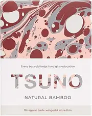 Tsuno Natural Bamboo Winged and Ultra Thin 10 Regular Pads, Multicolour