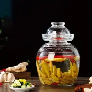 1500ml/2500ml Glass Fermentation Jar with Airtight Lid - Traditional Crock for Pickles, Sauerkraut & Kombucha - Water Seal Airlock System - Perfect...