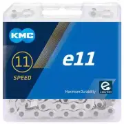 KMC e11 eBike Chain 11-Speed 122-Links Silver 1/2"x11/128"