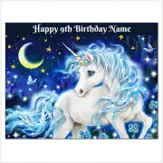 Unicorn ICING edible image cake topper CUSTOM CAKE PICTURES personalised moon A4
